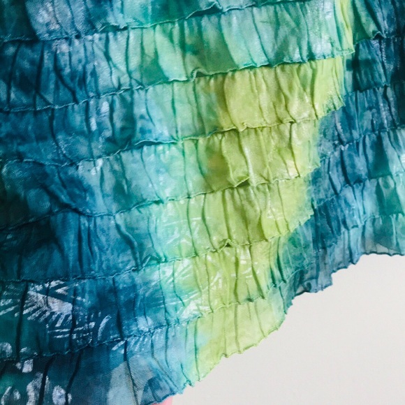 KIM ROGERS RUFFLED LAYERED BLOUSE TOP - Picture 7 of 8